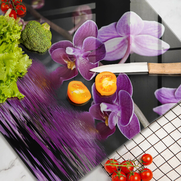 Herdplattenabdeckung Orchideen-Zen-Wasser