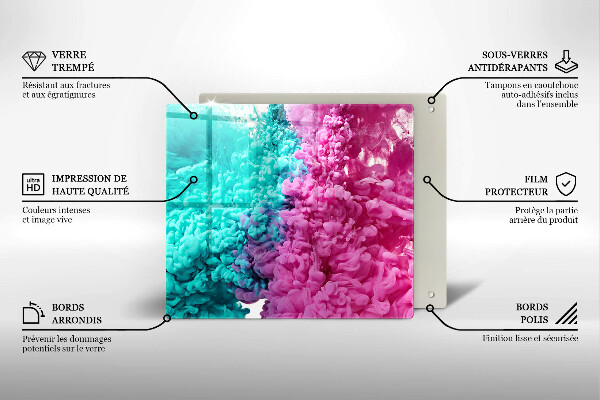 Ceranfeld schutz Türkisrosa Rauch