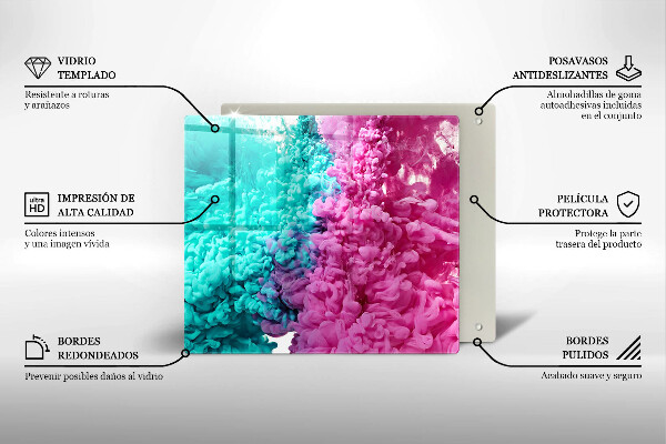 Ceranfeld schutz Türkisrosa Rauch