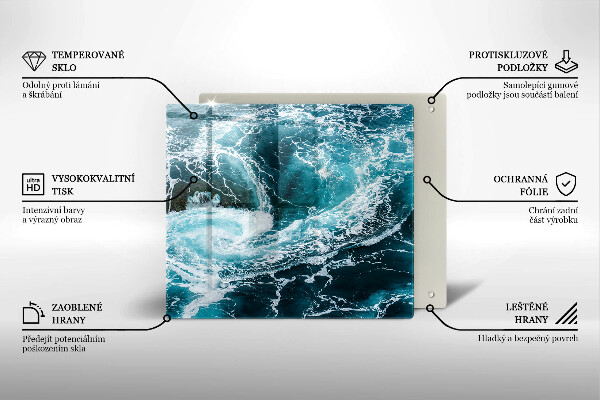 Ceranfeld schutz Schäumende Wasserwellen