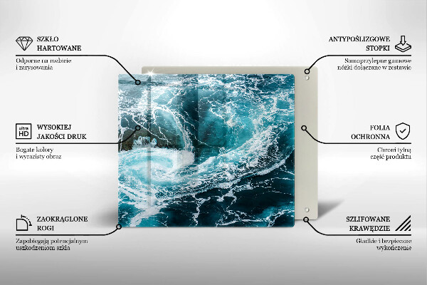Ceranfeld schutz Schäumende Wasserwellen