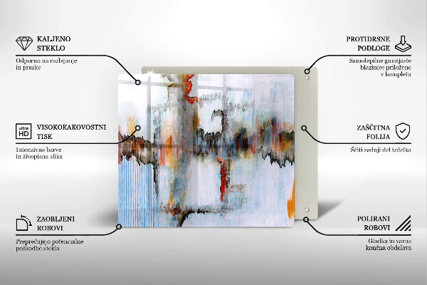 Herdplattenabdeckung Abstraktionsfarben