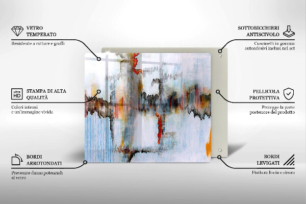 Herdplattenabdeckung Abstraktionsfarben