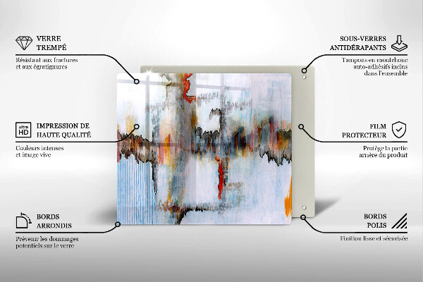 Herdplattenabdeckung Abstraktionsfarben