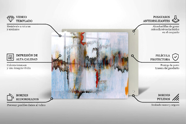 Herdplattenabdeckung Abstraktionsfarben