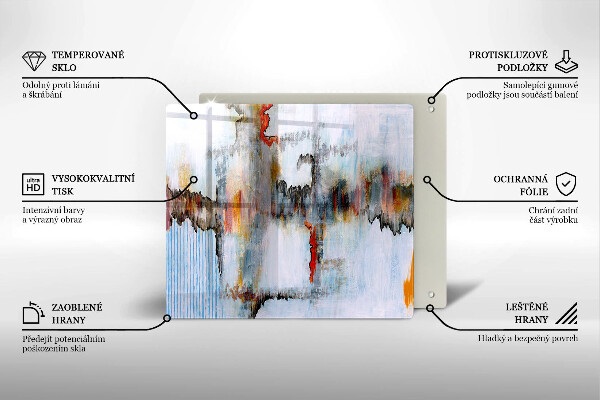 Herdplattenabdeckung Abstraktionsfarben