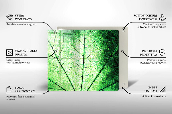 Herdplattenabdeckung Dekoratives Aderblatt
