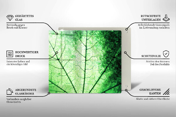 Herdplattenabdeckung Dekoratives Aderblatt