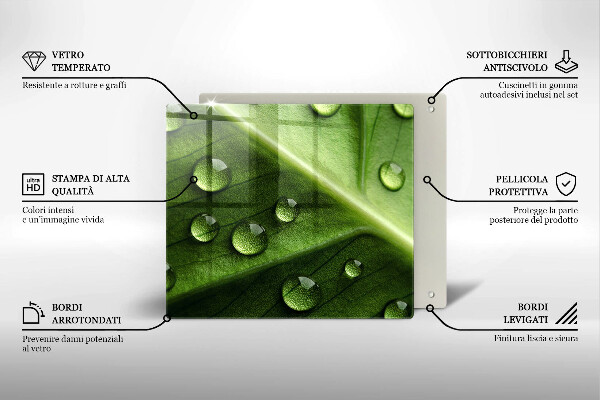 Herdplattenabdeckung Naturtau und Blatt