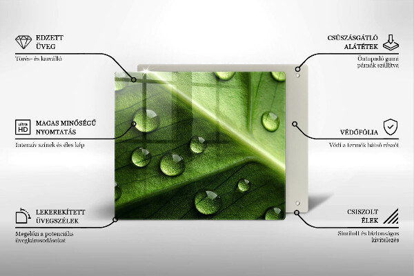Herdplattenabdeckung Naturtau und Blatt
