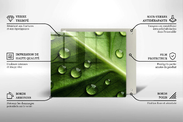 Herdplattenabdeckung Naturtau und Blatt