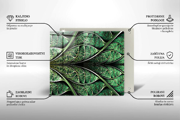 Herdplattenabdeckung Struktur der Blattadern