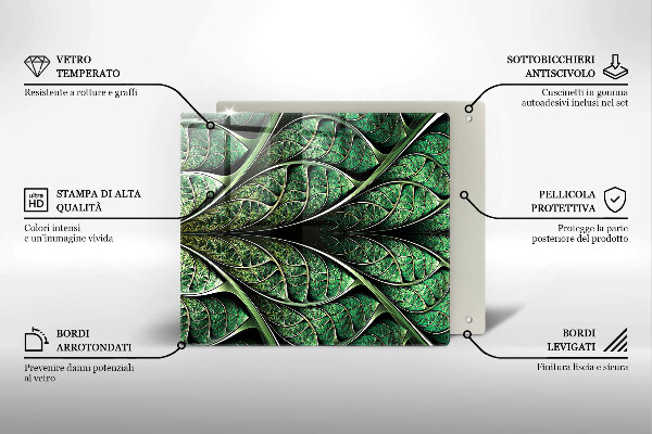 Herdplattenabdeckung Struktur der Blattadern