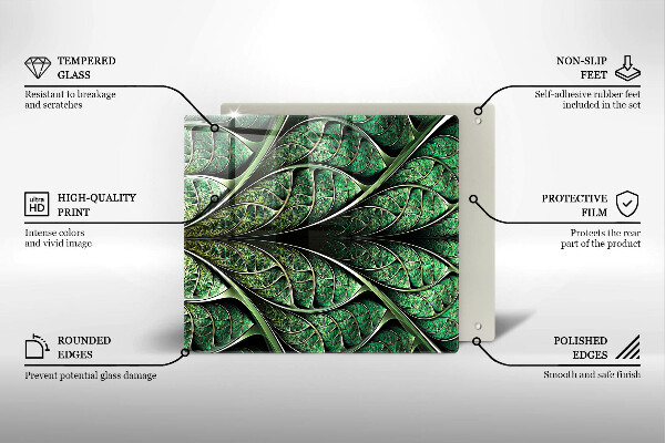 Herdplattenabdeckung Struktur der Blattadern