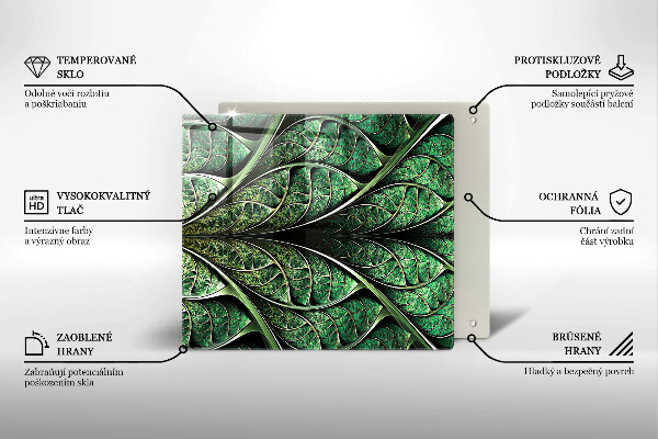 Herdplattenabdeckung Struktur der Blattadern