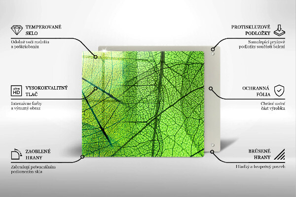 Herdplattenabdeckung Naturblattadern