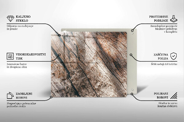 Herdplattenabdeckung Holzstruktur