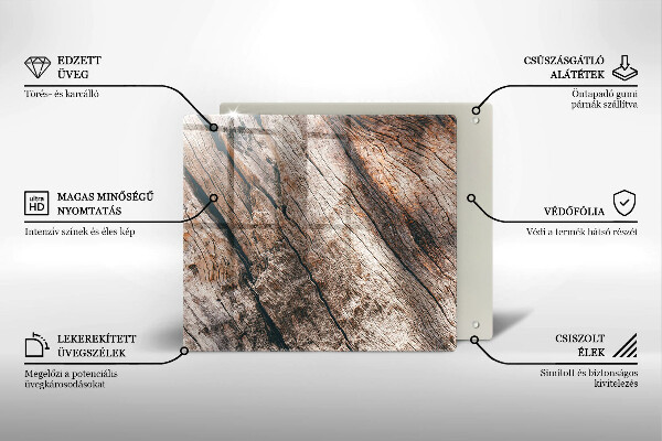 Herdplattenabdeckung Holzstruktur