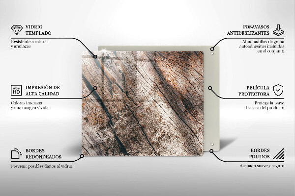 Herdplattenabdeckung Holzstruktur