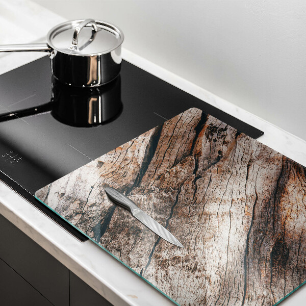 Herdplattenabdeckung Holzstruktur