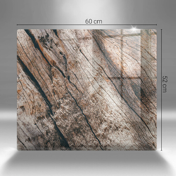 Herdplattenabdeckung Holzstruktur