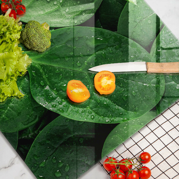 Herdplattenabdeckung Basilikumblätter