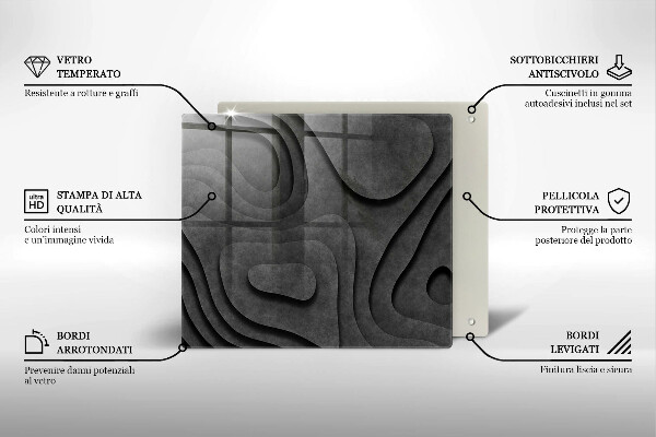 Herdplattenabdeckung 3D-Steinformen