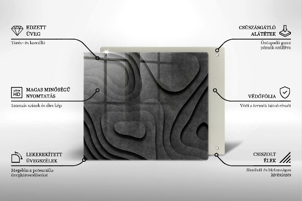 Herdplattenabdeckung 3D-Steinformen