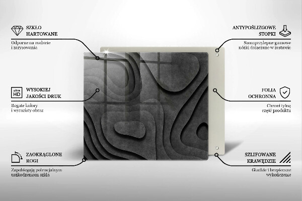 Herdplattenabdeckung 3D-Steinformen