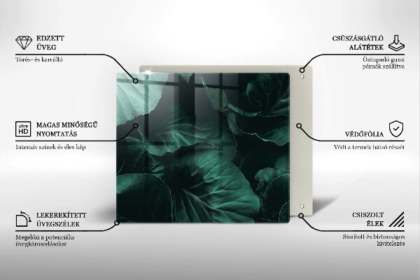 Herdplattenabdeckung Wilde dunkle Blätter