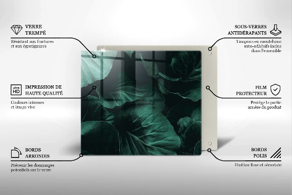 Herdplattenabdeckung Wilde dunkle Blätter