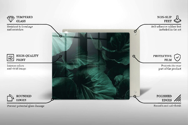 Herdplattenabdeckung Wilde dunkle Blätter