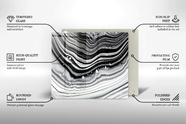 Ceranfeldabdeckung Tintenabstraktion