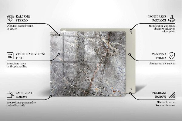 Ceranfeldabdeckung Steinstruktur