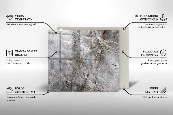 Ceranfeldabdeckung Steinstruktur