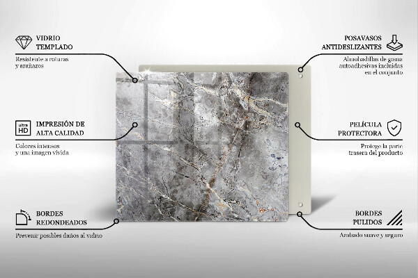 Ceranfeldabdeckung Steinstruktur