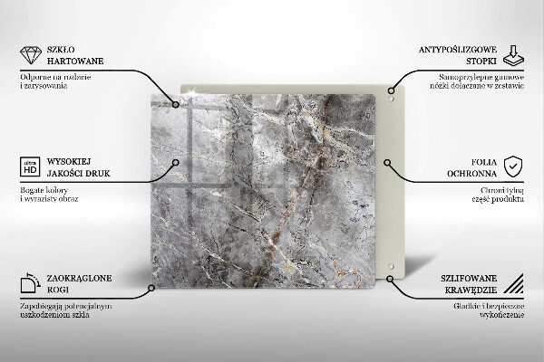 Ceranfeldabdeckung Steinstruktur