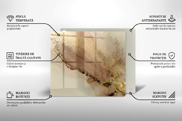 Ceranfeldabdeckung Goldabstraktion