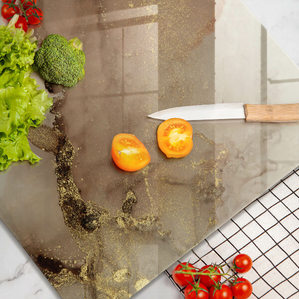 Ceranfeldabdeckung Goldabstraktion