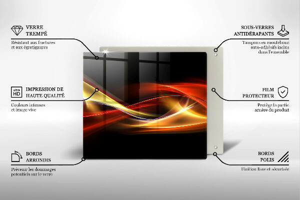 Herdplattenabdeckung Abstrakter Rauch und Licht