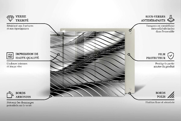 Herdplattenabdeckung 3D-Metallstruktur
