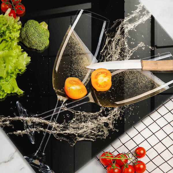 Ceranfeldabdeckung Gläser Champagner