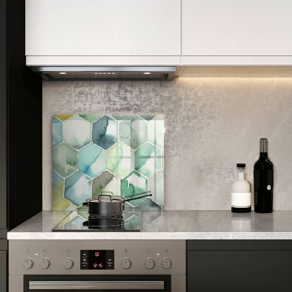 Ceranfeld schutz Aquarell-Sechsecke