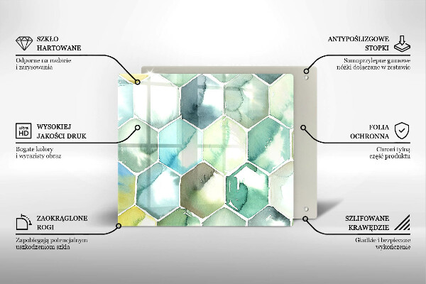 Ceranfeld schutz Aquarell-Sechsecke