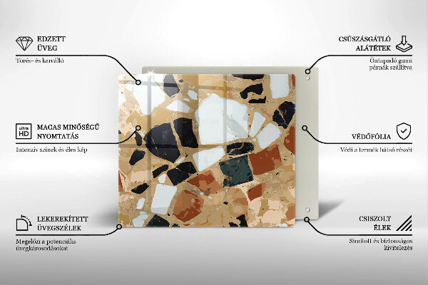 Ceranfeld schutz Dekorativer Steinteller