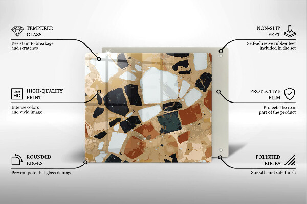 Ceranfeld schutz Dekorativer Steinteller