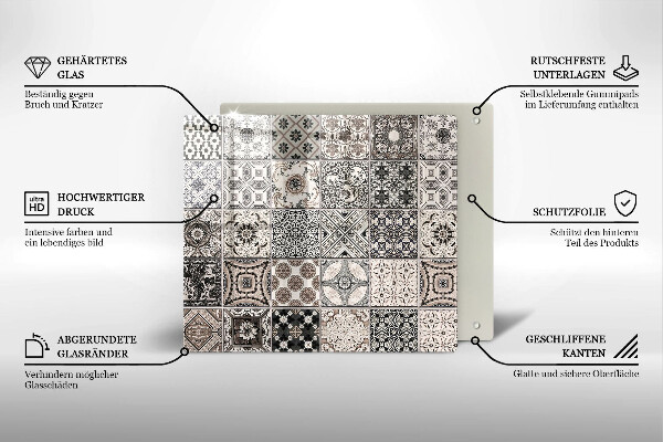 Herdplattenabdeckung Dekorative Fliesen