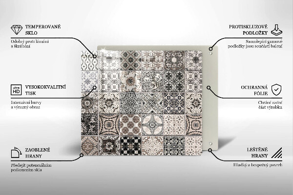 Herdplattenabdeckung Dekorative Fliesen