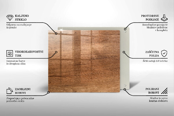 Herdplattenabdeckung Holzstruktur