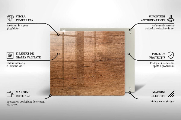 Herdplattenabdeckung Holzstruktur